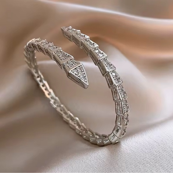 Anthropologie Jewelry - Serpenti 18K Gold Plated Silver Bracelet